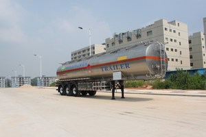 港粤铝合金易燃液体罐式运输半挂车图片