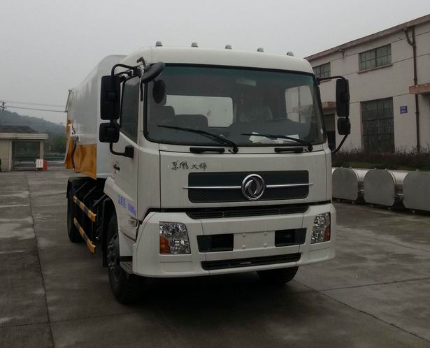 杭州恒康专用车辆HHK5163ZLJ型东风天锦自卸式垃圾车