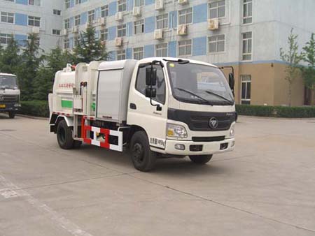 组图：北京华林特装车纯电动自装卸式垃圾车图片