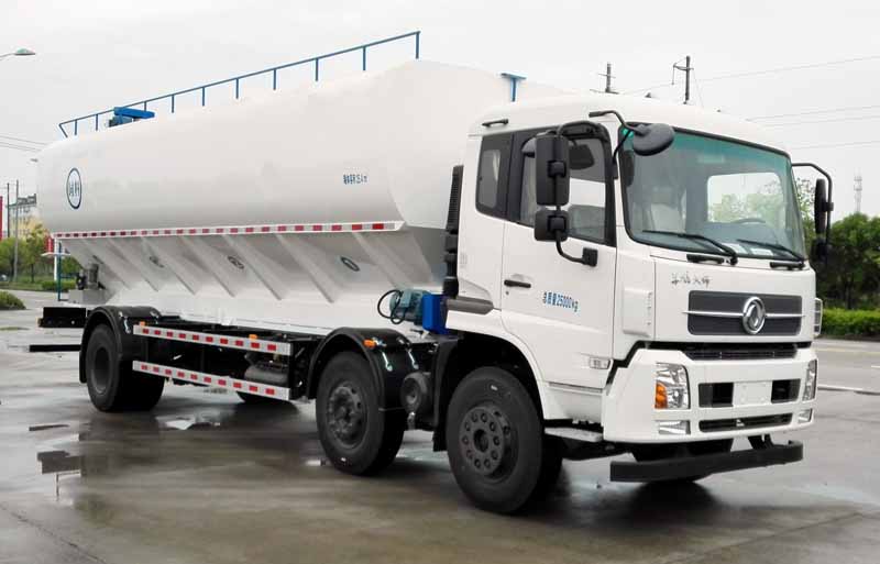 安徽丰源车业FYK5250ZSLA318型东风天龙小三轴15吨散装饲料运输车