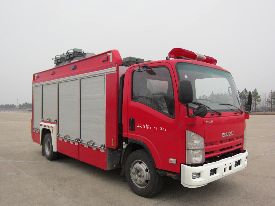 组图：上海金盾特种车辆装备庆铃五十铃700P中卡照明消防车图片