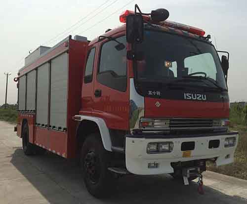 SJD5141TXFJY75-W型庆铃五十铃FVR重卡抢险救援消防车