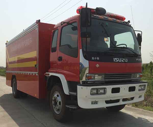 SJD5141TXFGQ78-W型庆铃五十铃FVR重卡供气消防车