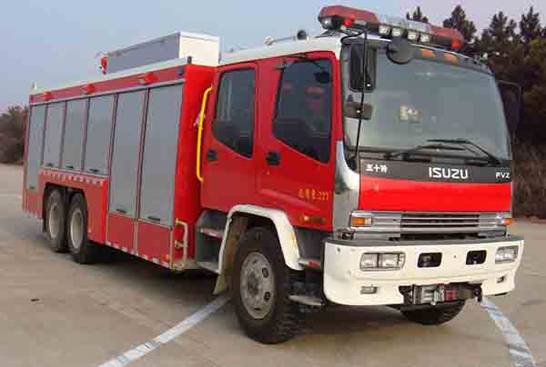 SJD5221TXFHX60-W型庆铃五十铃后双桥化学洗消消防车