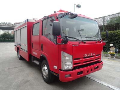 LLX5104GXFSG40-L型庆铃五十铃700P中卡水罐消防车
