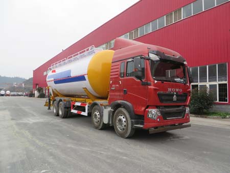 中国重汽HOWO前四后八低密度粉粒物料运输车图片