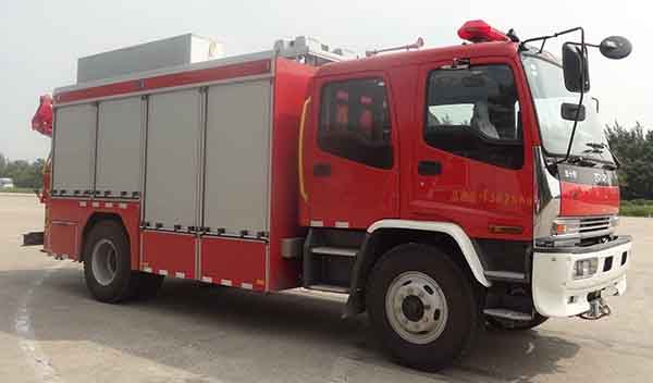 SJD5143TXFJY75-W型庆铃五十铃FVR重卡抢险救援消防车
