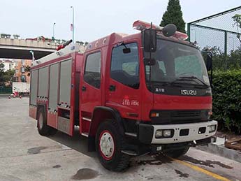 BX5160GXFSG60-W4型庆铃五十铃FVR重卡水罐消防车