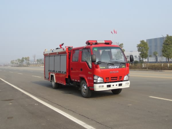 JDF5070GXFSG20-Q型庆铃五十铃600P双排水罐消防车