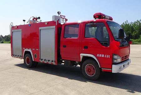 MX5071GXFSG20型庆铃五十铃600P双排水罐消防车