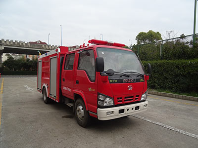 WHG5070GXFSG20-B型庆铃五十铃600P双排水罐消防车