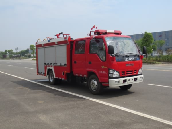 JDF5072GXFSG20-Q型庆铃五十铃600P双排水罐消防车