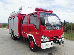 SJD5050TXFQC73-WSA型庆铃五十铃600P双排器材消防车