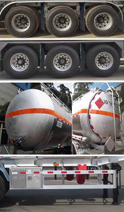 CLY9401GRYQ型铝合金易燃液体罐式运输半挂车图片