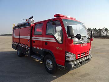 组图：陕西银河消防科技装备庆铃五十铃600P双排泡沫消防车图片