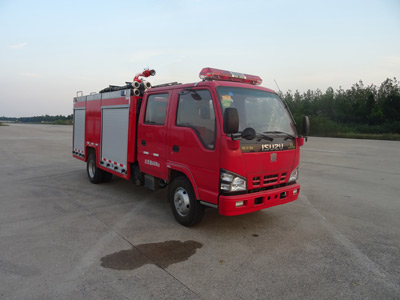 LLX5075GXFSG20/L型庆铃五十铃600P双排水罐消防车