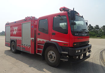 组图：陕西银河消防科技装备庆铃FVR压缩空气泡沫消防车图片