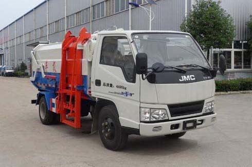 JMT5040ZDJXGD2型江铃新顺达蓝牌压缩式对接垃圾车