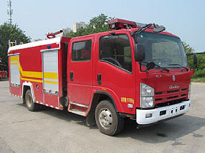 4噸慶鈴五十鈴泡沫消防車圖片