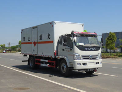 JDF5160XRYB5型福田奥铃易燃液体厢式运输车