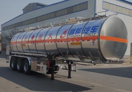 HCH9407GRY32型铝合金易燃液体罐式运输半挂车图片