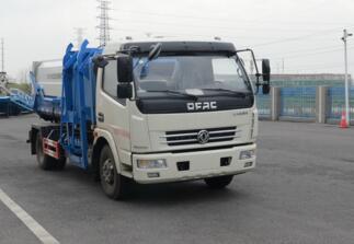 QT5110ZZZE5型国五东风多利卡自装卸式垃圾车
