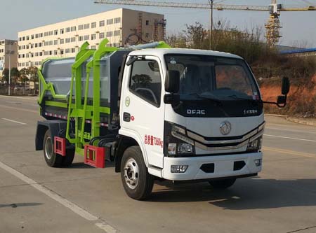 HTW5075ZZZE6型东风多利卡国六自装卸式垃圾车