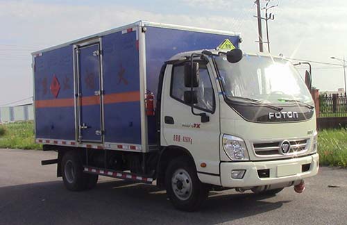 JHW5080XRQB-F3型福田欧马可易燃气体厢式运输车
