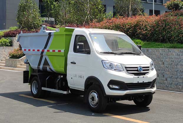 纯电动新能源东风5方自装卸式垃圾车