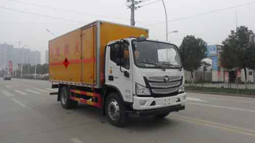 华通牌HCQ5120XRYBJ6型易燃液体厢式运输车图片