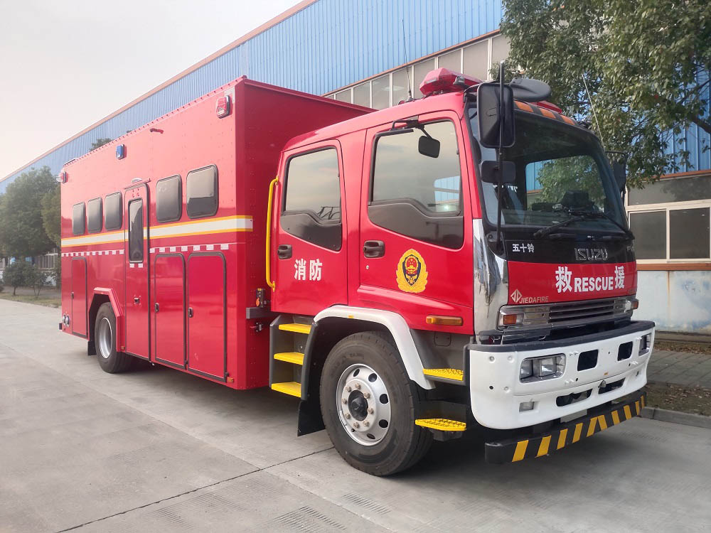 苏州市捷达消防车辆装备SJD5122TXFQC110/WSA型器材消防车
