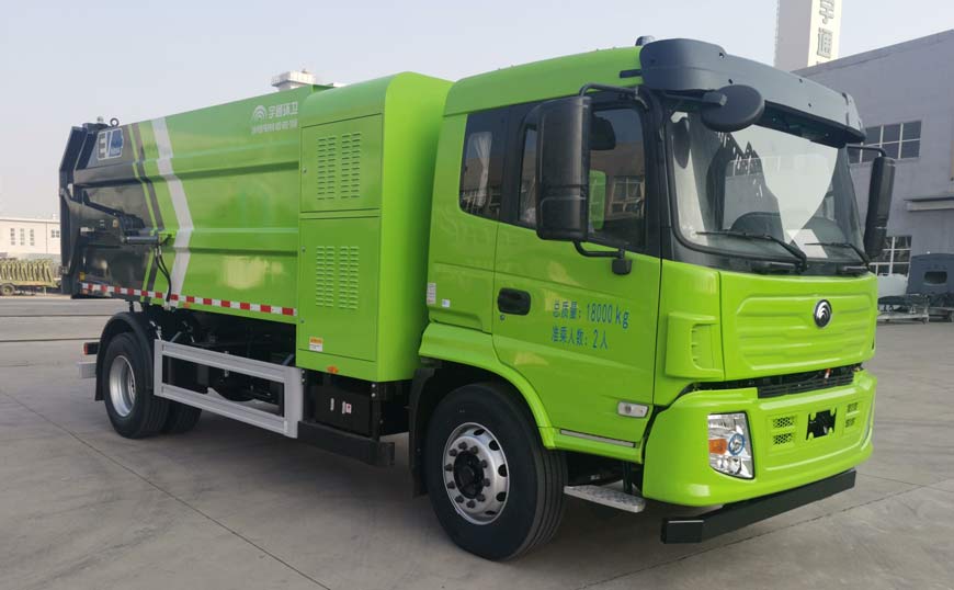组图：郑州宇通重工纯电动自卸式垃圾车图片