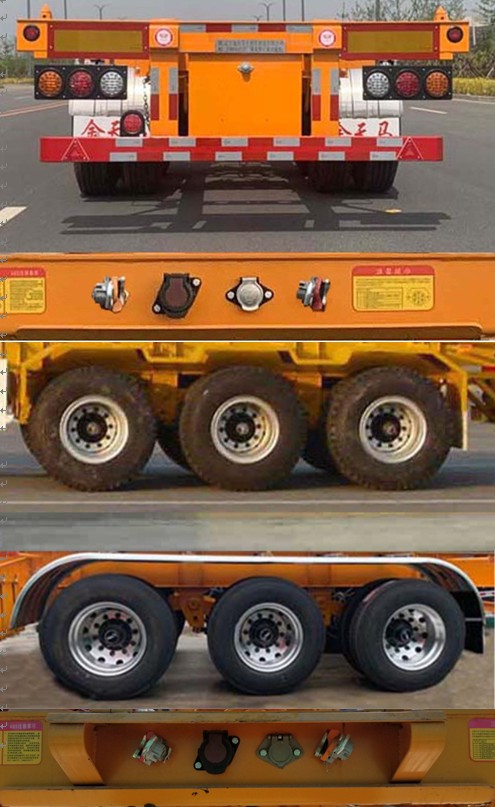 JTM9400TWY型危险品罐箱骨架运输半挂车图片