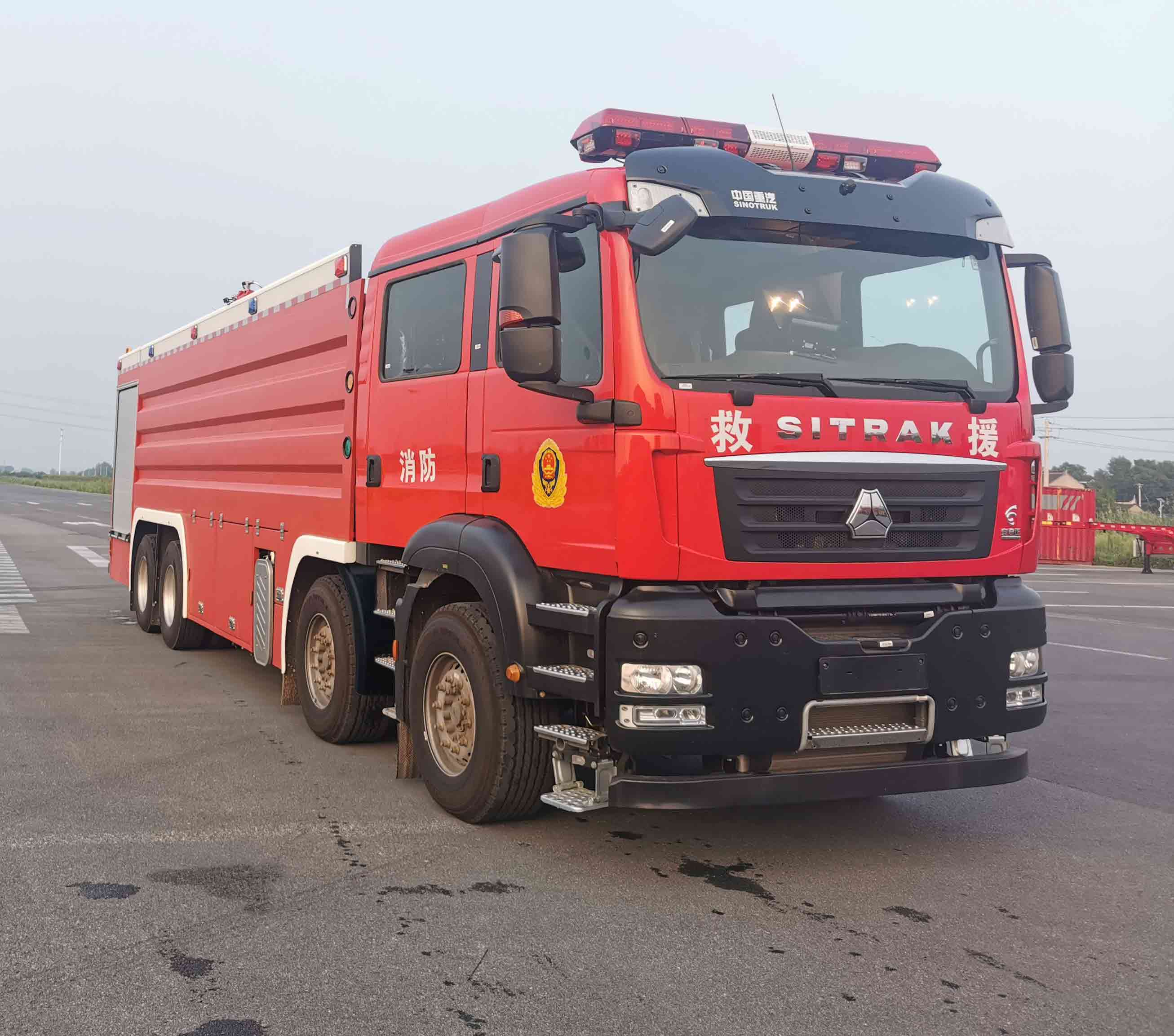 安奇正牌(AQZ5430GXFPM250)泡沫消防車結構及工作原理搶險救援消防車落戶圖片