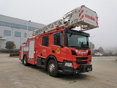 32米云梯消防车伸展图片